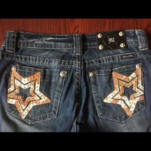 Miss Me Jeans Cow Print Stars SZ 30